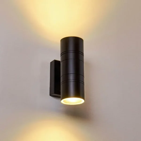 hofstein Applique murale d'extérieur Froslev LED Noir, 2 lumières* Lampes Modernes