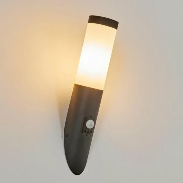 hofstein Applique murale d'extérieur Ruti Noir, 1 lumière, Détecteur de mouvement* Lampes Modernes