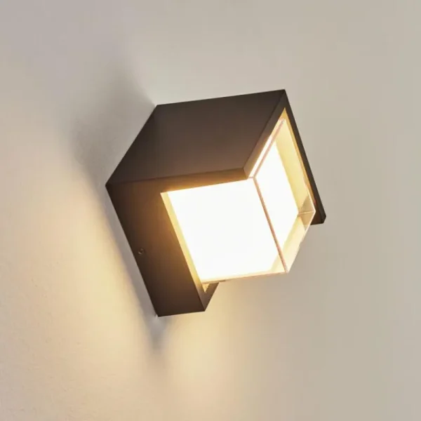 hofstein Applique murale d'extérieur Vurey LED Noir, 1 lumière* Lampes Modernes