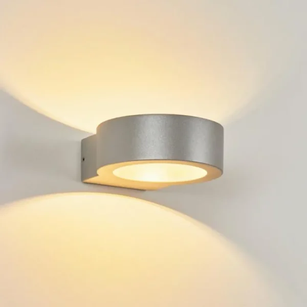 hofstein Applique murale d'extérieur Azervadinha LED Argenté, 1 lumière* Lampes Modernes