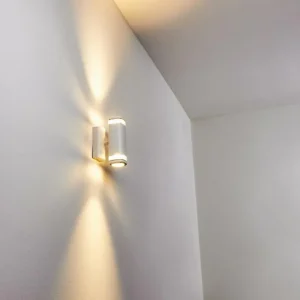 hofstein Applique murale d'extérieur Corneda Blanc, 2 lumières* Lampes Modernes