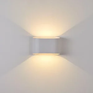 hofstein Applique murale d'extérieur Everton LED Blanc, 2 lumières* Lampes Modernes
