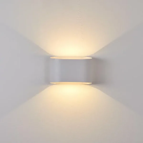 hofstein Applique murale d'extérieur Everton LED Blanc, 2 lumières* Lampes Modernes