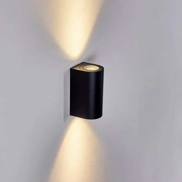 hofstein Applique murale d'extérieur Boda Noir, 2 lumières* Lampes Modernes