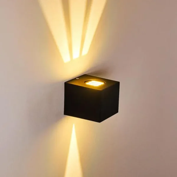 hofstein Applique murale d'extérieur Jonava LED Noir, 2 lumières* Lampes Modernes
