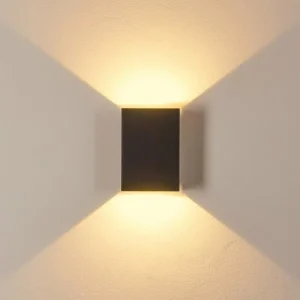 hofstein Applique murale d'extérieur Benin LED Noir, 2 lumières* Lampes Modernes