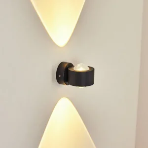 hofstein Applique murale d'extérieur Andersro LED Noir, 2 lumières* Lampes Modernes