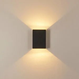 hofstein Applique murale d'extérieur Benin LED Noir, 2 lumières* Lampes Modernes