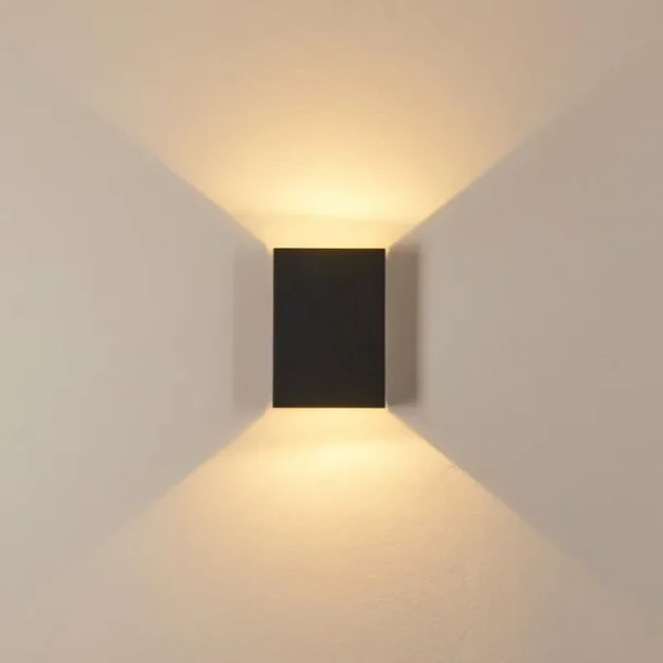 hofstein Applique murale d'extérieur Benin LED Noir, 2 lumières* Lampes Modernes