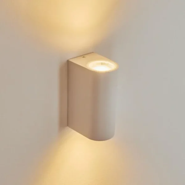 hofstein Applique murale d'extérieur Kingstown Blanc, 2 lumières* Lampes Modernes