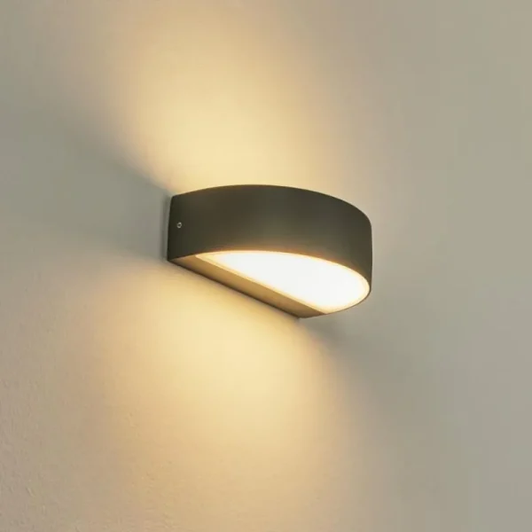 hofstein Applique murale d'extérieur Fletcher LED Anthracite, 2 lumières* Lampes Modernes