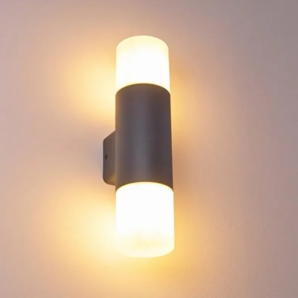 hofstein Applique murale d'extérieur Schafhaus Anthracite, 2 lumières* Lampes Modernes