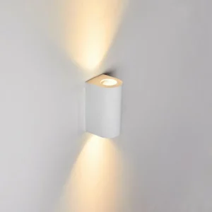 hofstein Applique murale d'extérieur Boda Blanc, 2 lumières* Lampes Modernes