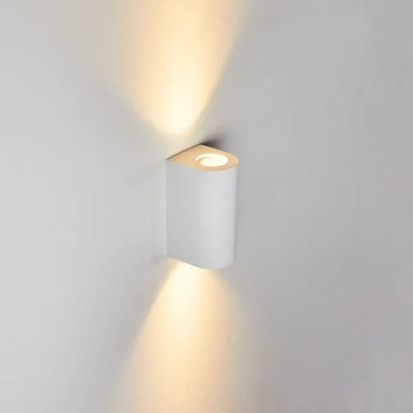 hofstein Applique murale d'extérieur Boda Blanc, 2 lumières* Lampes Modernes