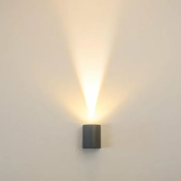 hofstein Applique murale d'extérieur Mora LED Gris, 2 lumières* Lampes Modernes