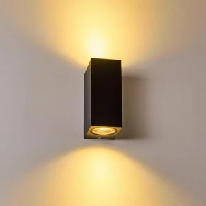 hofstein Applique murale d'extérieur Nordborg LED Noir, 2 lumières* Lampes Modernes