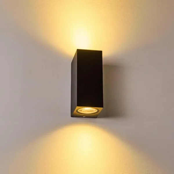 hofstein Applique murale d'extérieur Nordborg LED Noir, 2 lumières* Lampes Modernes
