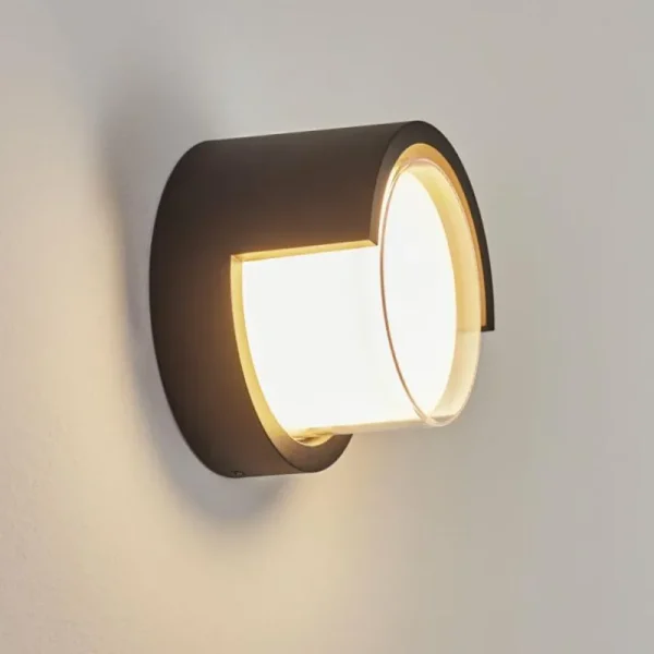 hofstein Applique murale d'extérieur Vurey LED Noir, 1 lumière* Lampes Modernes
