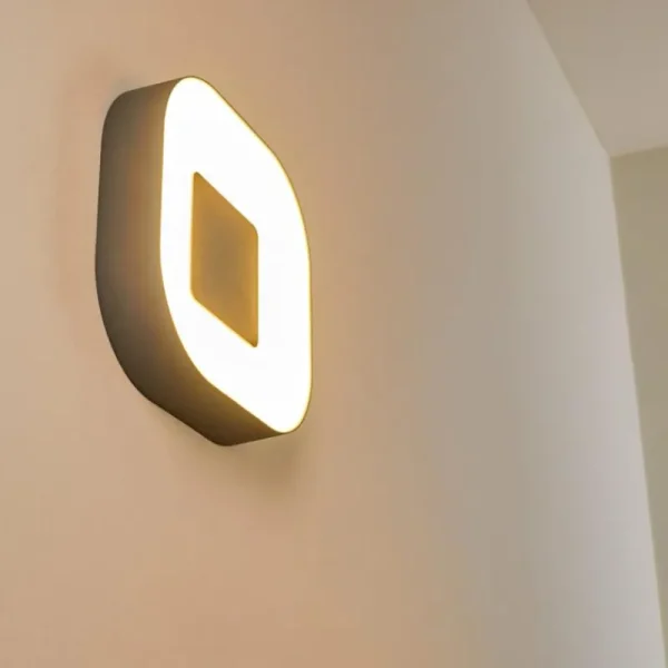 hofstein Applique murale d'extérieur Feldsted LED Argenté, 1 lumière, Changeur de couleurs* Lampes Modernes