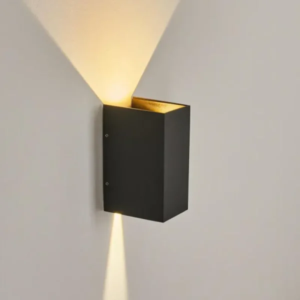 hofstein Applique murale d'extérieur Hoods LED Anthracite, 2 lumières* Lampes En Verre