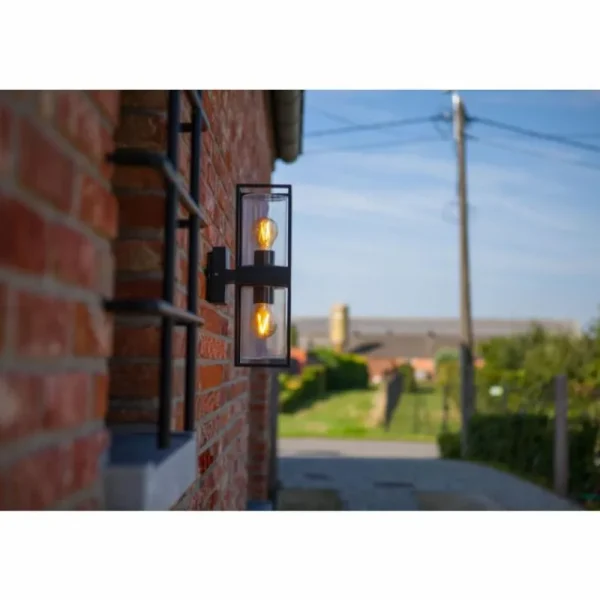 Luminaires Lutec Applique murale d'extérieur Lutec Flair Anthracite, 2 lumières* Lampes En Verre