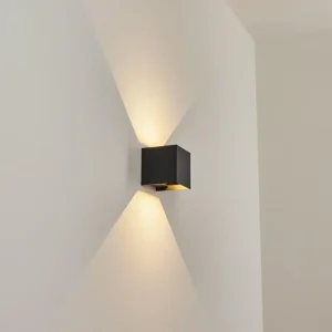 hofstein Applique murale d'extérieur Tamarin LED Noir, 2 lumières* Lampes Modernes