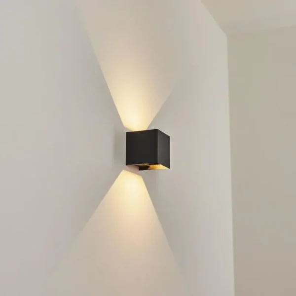 hofstein Applique murale d'extérieur Tamarin LED Noir, 2 lumières* Lampes Modernes