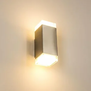 hofstein Applique murale d'extérieur Tibor LED Acier inoxydable, 2 lumières* Lampes Modernes