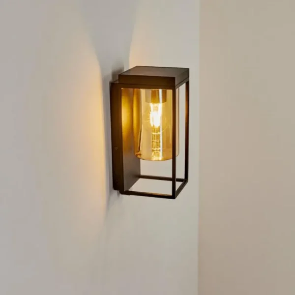 hofstein Applique murale d'extérieur Palanga LED Noir, 1 lumière, Détecteur de mouvement* Lampes Modernes