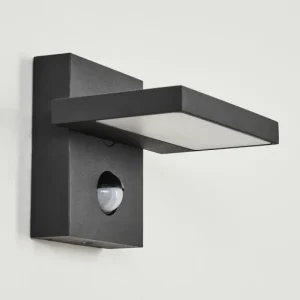 hofstein Applique murale d'extérieur Lyckan LED Noir, 1 lumière, Détecteur de mouvement* Lampes Modernes