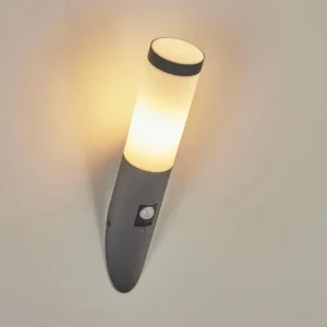 hofstein Applique murale d'extérieur Sessa Anthracite, 1 lumière, Détecteur de mouvement* Lampes Modernes