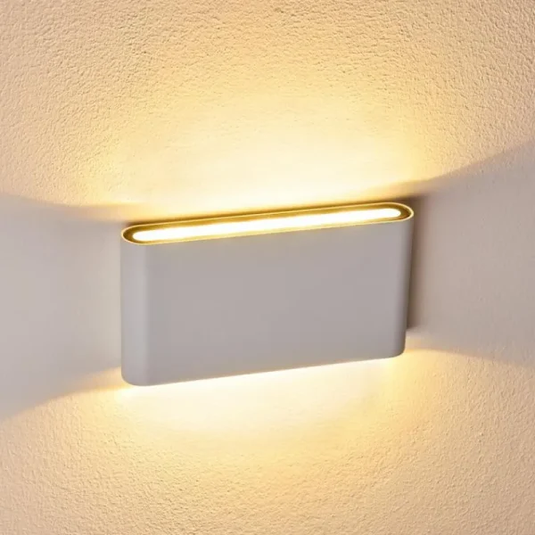 hofstein Applique murale d'extérieur Tinglev LED Blanc, 2 lumières* Lampes Modernes