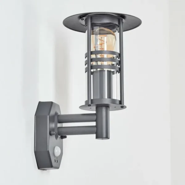 hofstein Applique murale d'extérieur Forli Anthracite, 1 lumière, Détecteur de mouvement* Lampes Modernes
