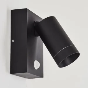 hofstein Applique murale d'extérieur Hakamken Noir, 1 lumière, Détecteur de mouvement* Lampes Modernes