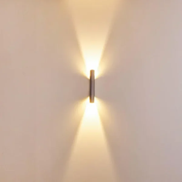 hofstein Applique murale d'extérieur Gatunga LED Argenté, 2 lumières* Lampes Modernes
