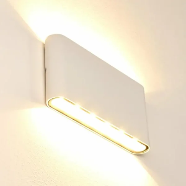 hofstein Applique murale d'extérieur Marsh LED Blanc, 2 lumières* Lampes Modernes