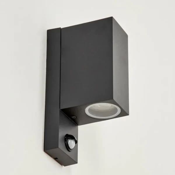 hofstein Applique murale d'extérieur Kingstown Anthracite, Transparent, 2 lumières, Détecteur de mouvement* Lampes Modernes
