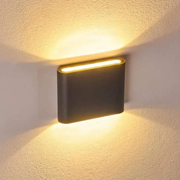 hofstein Applique murale d'extérieur Tinglev LED Anthracite, 2 lumières* Lampes Modernes
