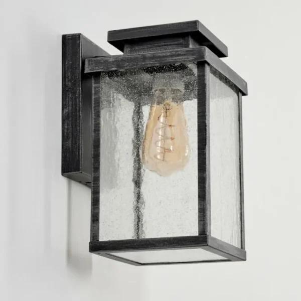 hofstein Applique murale d'extérieur Tieva Noir, Argenté, 1 lumière* Lampes Modernes
