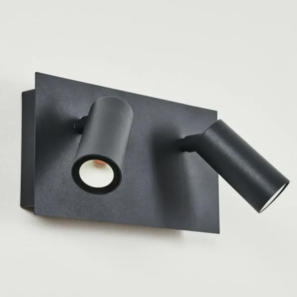hofstein Applique murale d'extérieur Saeter LED Noir, 2 lumières* Lampes Modernes