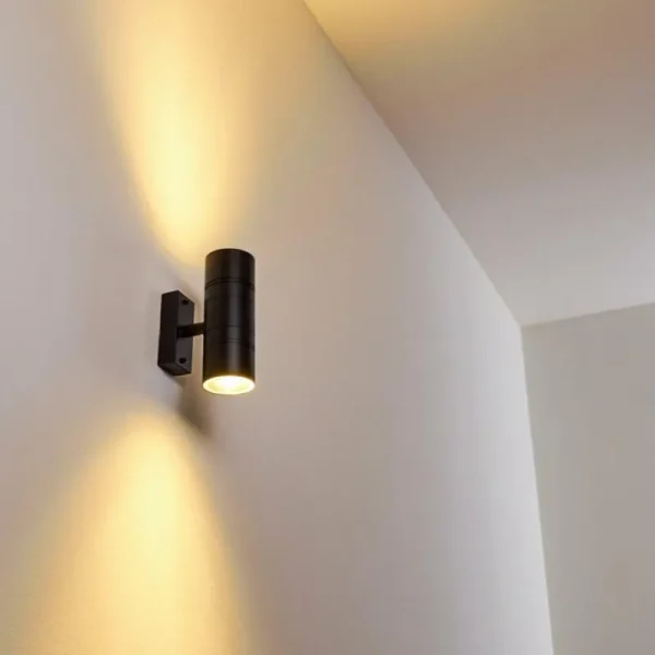 hofstein Applique murale d'extérieur Froslev LED Noir, 2 lumières* Lampes Modernes