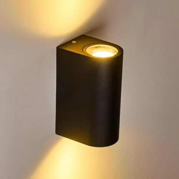 hofstein Applique murale d'extérieur Nordborg LED Noir, 2 lumières* Lampes Modernes
