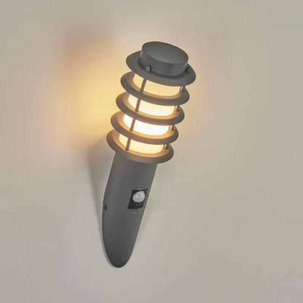 hofstein Applique murale d'extérieur Tunes Anthracite, 1 lumière, Détecteur de mouvement* Lampes Modernes