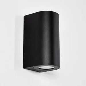 hofstein Applique murale d'extérieur Boda Noir, 2 lumières* Lampes Modernes