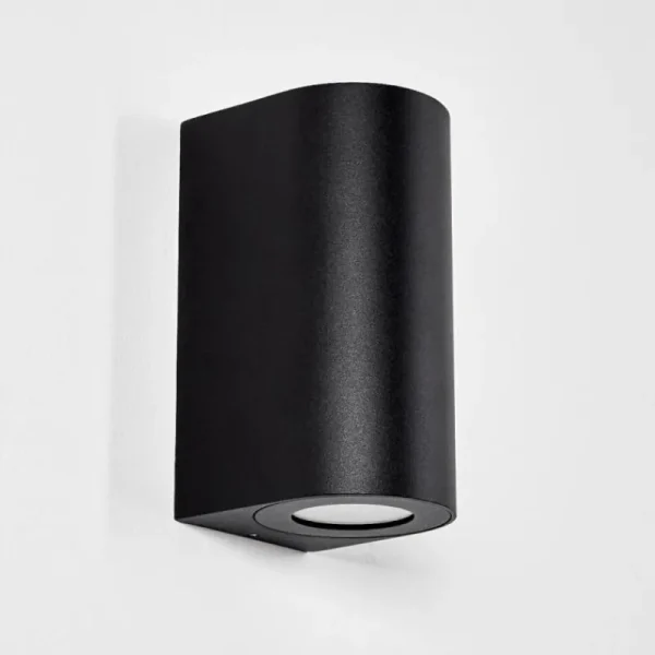 hofstein Applique murale d'extérieur Boda Noir, 2 lumières* Lampes Modernes