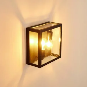 hofstein Applique murale d'extérieur Caudry Noir, 2 lumières* Lampes Modernes