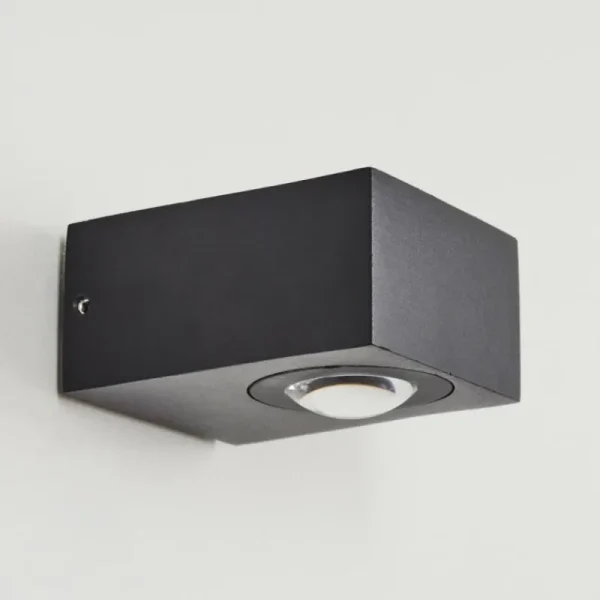 hofstein Applique murale d'extérieur Curvel LED Noir, 2 lumières* Lampes Modernes
