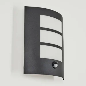 hofstein Applique murale d'extérieur Matilau Noir, Blanc, 1 lumière, Détecteur de mouvement* Lampes Modernes