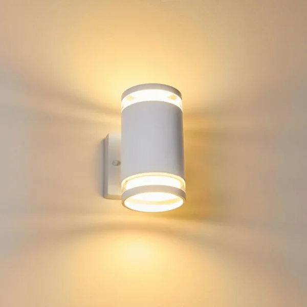hofstein Applique murale d'extérieur Macoupin Blanc, 2 lumières* Lampes Modernes