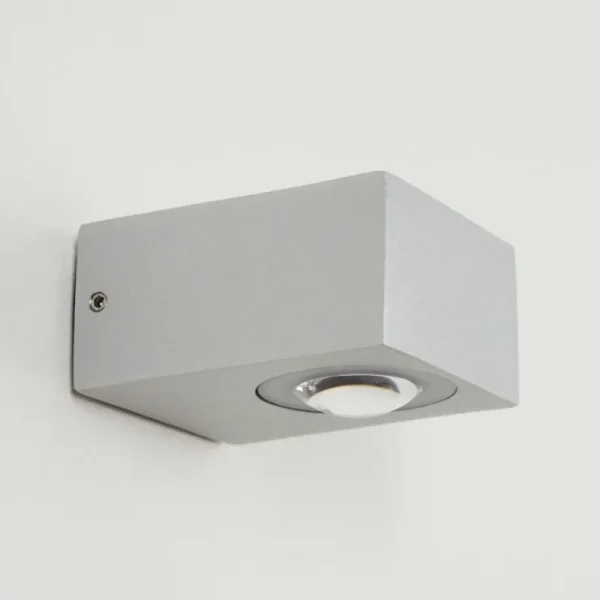 hofstein Applique murale d'extérieur Curvel LED Argenté, 2 lumières* Lampes Modernes
